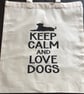 Reusable Tote organic cotton bags with slogan on in glitter vinyl 5oz cotton bag - Image 3