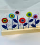 Pop art flower glass suncatcher.  - Image 1