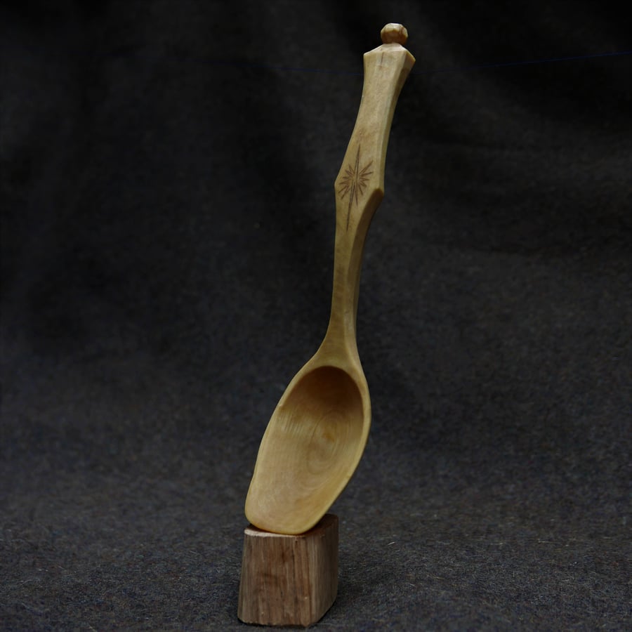 Birch wood Handcarved Serving Spoon