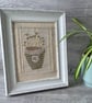 Hand Embroidered Framed Seedhead Picture - Image 6