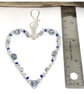 Silver and Blue Crystal Heart, Hanging Decoration - Image 4