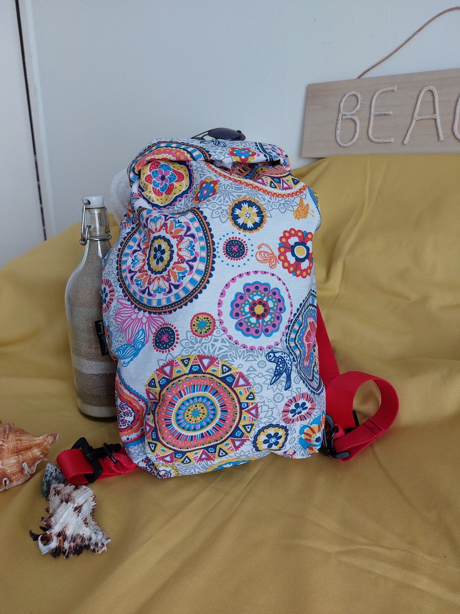 XL mandala print drybag rucksack
