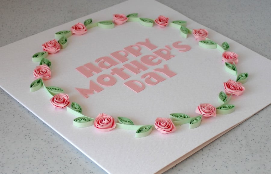Paper quilling Mother's day card Folksy