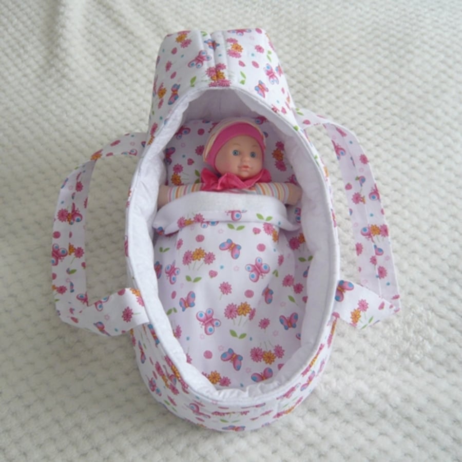 small dolls carrycot  ( with free doll ) 