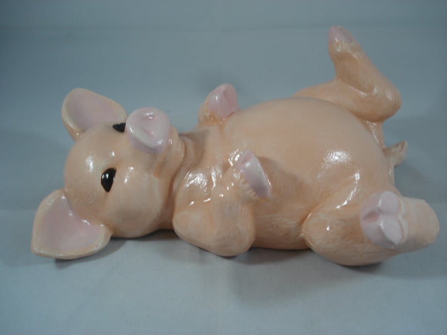 Ceramic Farm Animal Countryside Nature Pig Figurine Ornament Decoration.