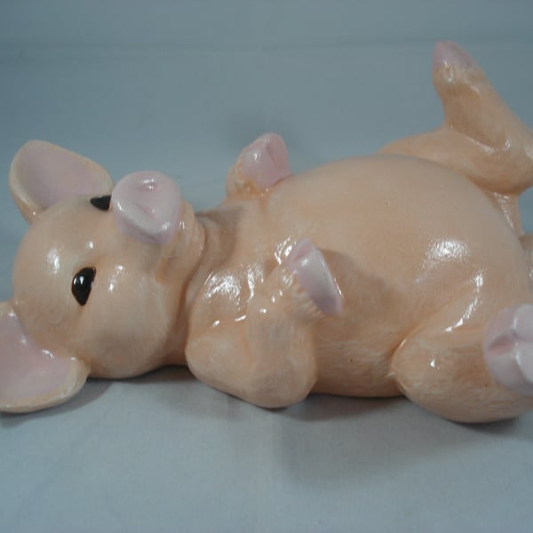 Ceramic Farm Animal Countryside Nature Pig Figurine Ornament Decoration.