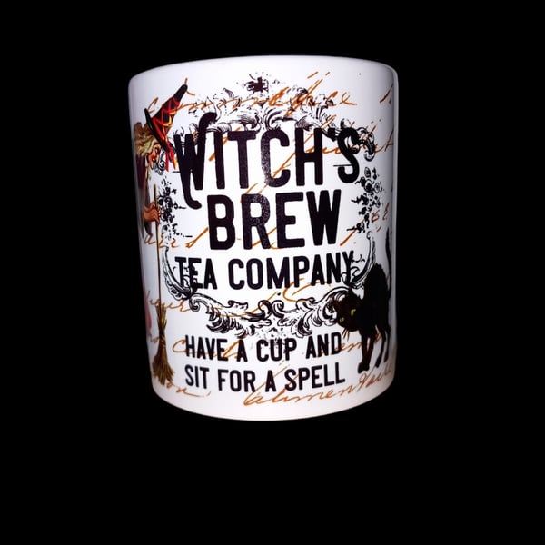 Witch's Brew Tea Company Coffee Tea Mug 11oz Halloween Spooky 