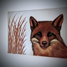 Wild Fox. Unique original metal oxide art work by Adam Clarke