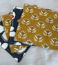 Set of 4 fabric reversible coasters, drink coasters, mats. - Image 2