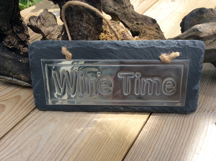 Hanging Plaque - Gin Time or Wine Time