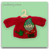 Raspberry Pink Jumper embroidered with a Cute Garden Gnome