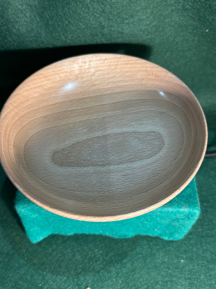 Wood-turned trinket or coin Bowl, crafted from beech. 