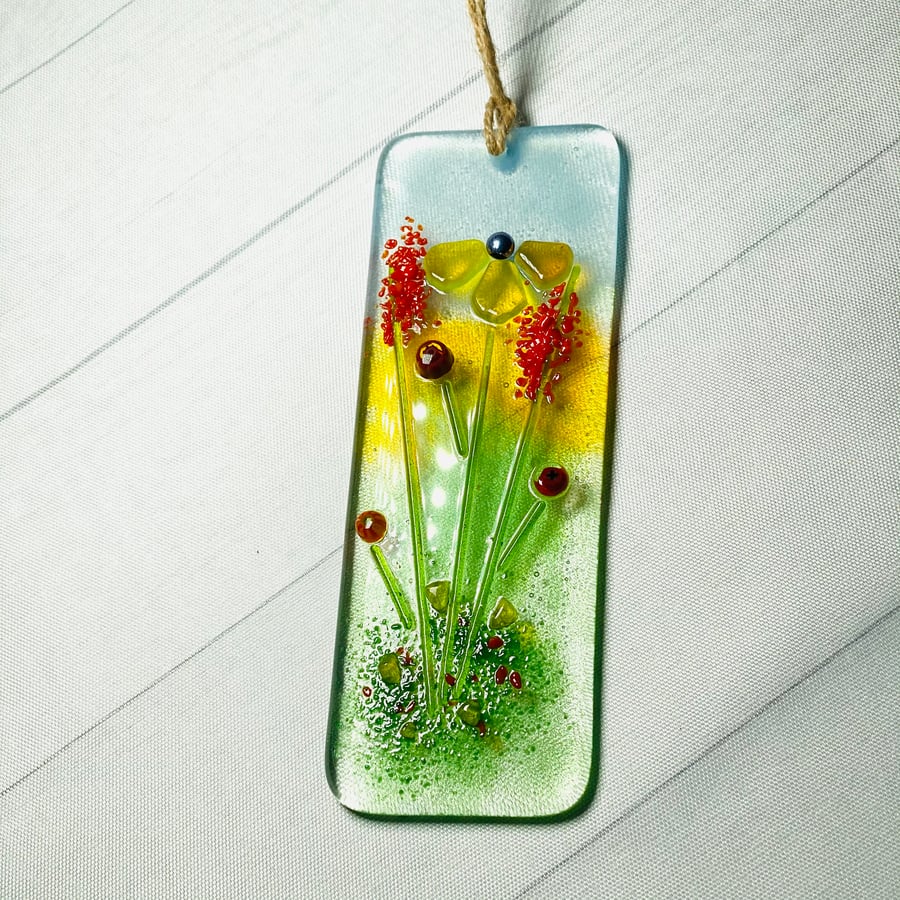  Pretty Fused glass hanging decoration,  light catcher