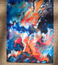 Hubble inspired space watercolour print - Image 2