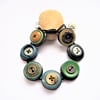 WAS 10.50 ,NOW 9.50 each Vintage Button Adjustable Bracelet