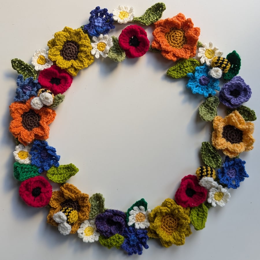 Summertime Crochet Wreath