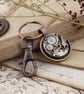 Copper Wedding Anniversary Gift for Husband - Handmade Steampunk Keychain - Image 1