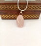 Rose Quartz Necklace - Wire Wrapped Rose Quartz - Rose-Pink Necklace   - Image 7
