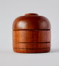 Beautiful, hand-turned mahogany, pull top pot. - Image 3