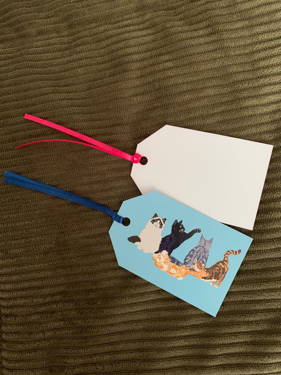 Cat themed gift tags