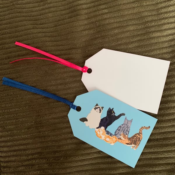 Cat themed gift tags