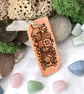 A house fit for a steampunk robot. Pyrography key ring. - Image 1