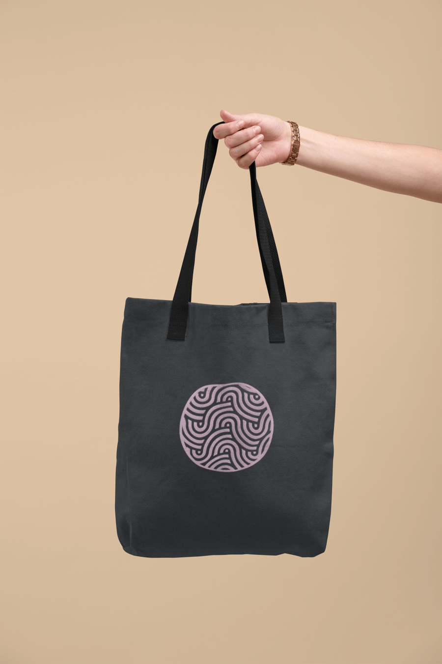 Abstract Circular Wave Tote Bag 