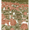 Sheffield City View No.5 A3 poster print (orange and green)