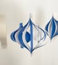 Large Blue and White Mid Century Style Hanging Ornaments - Image 6