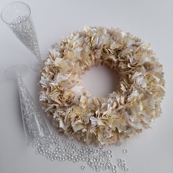 Fabric Wreath - Rag Wreath - Shabby Chic Wreath