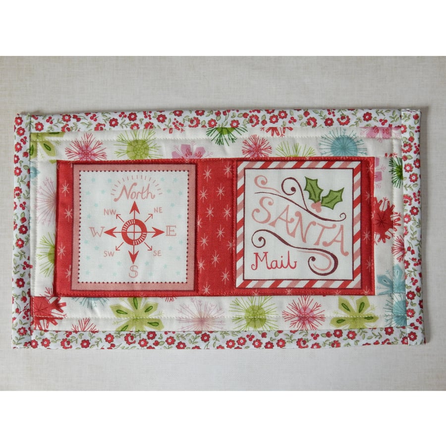 Mug rug Santa Mail
