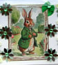 Peter Rabbit - Hand Crafted Decoupage Greeting Card - Blank 3001