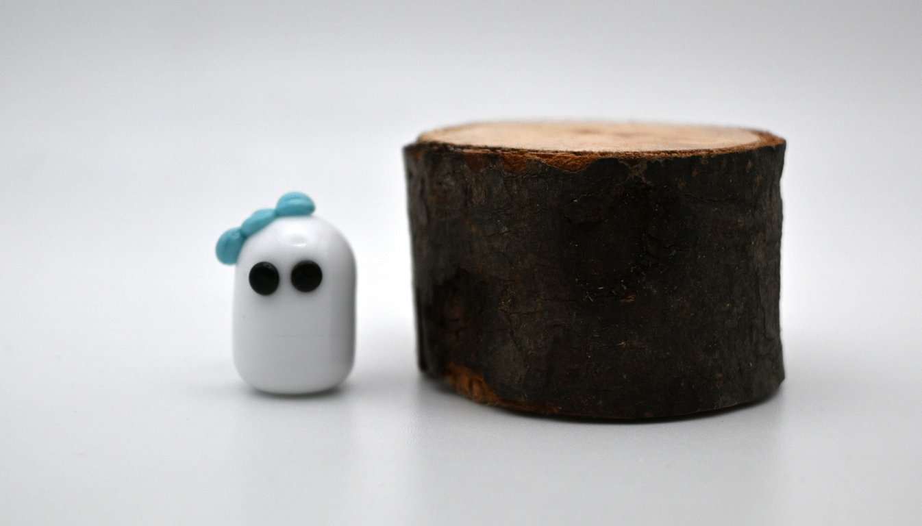 small glass ghost figure