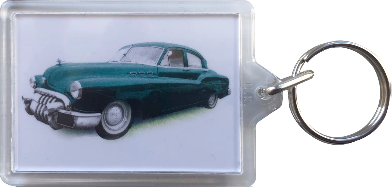 Buick Super Riviera 1950 - Keyring with 50x35mm Insert - Car Enthusiast