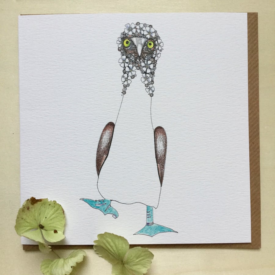 Blue Footed Booby Greeting card 