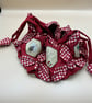 Unusual Craft Bag. Hexagons and Circles Design, Circular Handcrafted Work-bag - Image 4