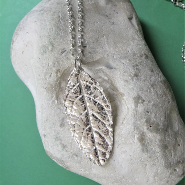 Fine silver buddleia necklace