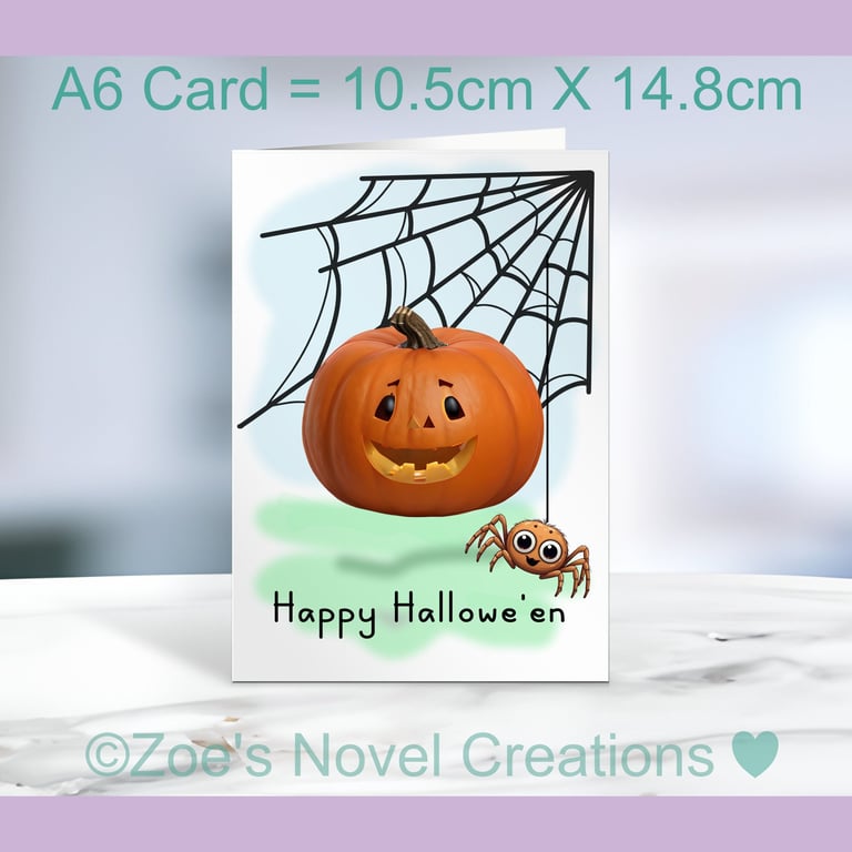 Happy Halloween Greetings Card A6 10.5cm x 14.8cm