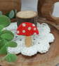 Mushroom pin badge, brooch for nature lovers