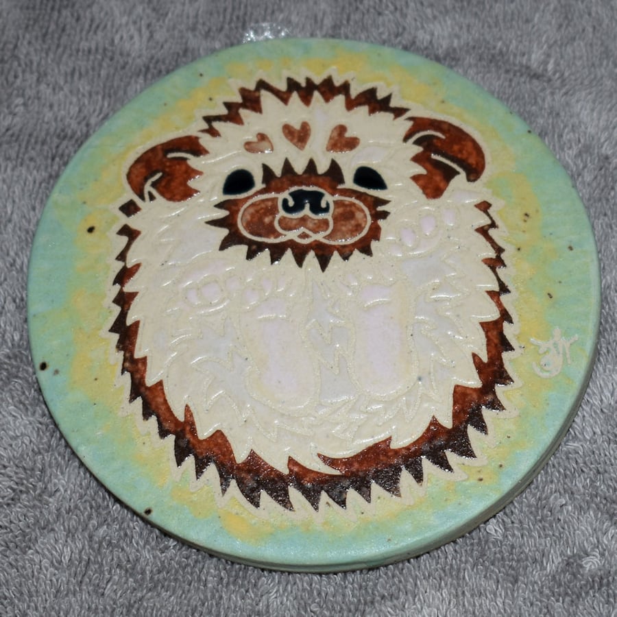 WP44 Wall plaque coaster running hare (Free UK postage)