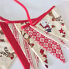 Christmas Bunting - 12 flags including Ruldolph the Reindeer and Santa
