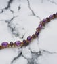 Amethyst Beadwork Bracelet with 24ct Gold Plated Seed Beads - Image 1
