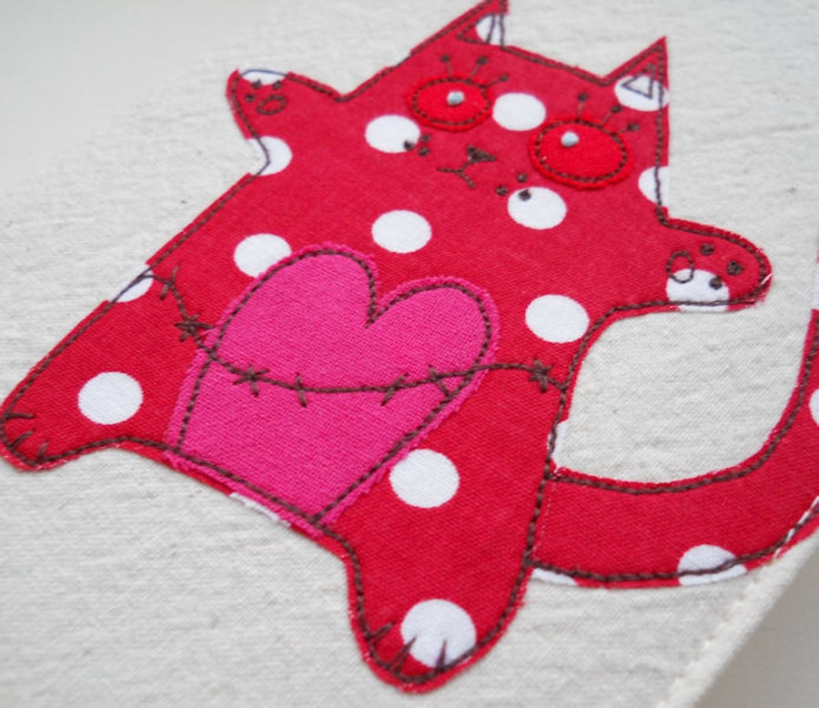 embroidered zombie kitten notebook