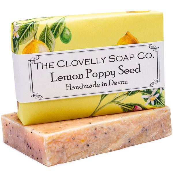 Handmade Lemon Poppyseed Natural Soap - With Tumeric and May Chang