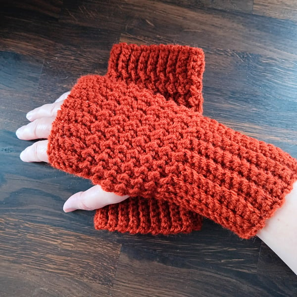 Handmade Crochet Fingerless Gloves