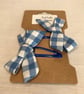 Blue gingham school bows, scrunchies, hair bands and ribbon accessories - Image 9