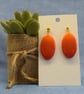 Smooth Large Oval Drop Earrings