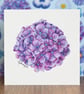 Hydrangea Blank Floral Card - Image 1