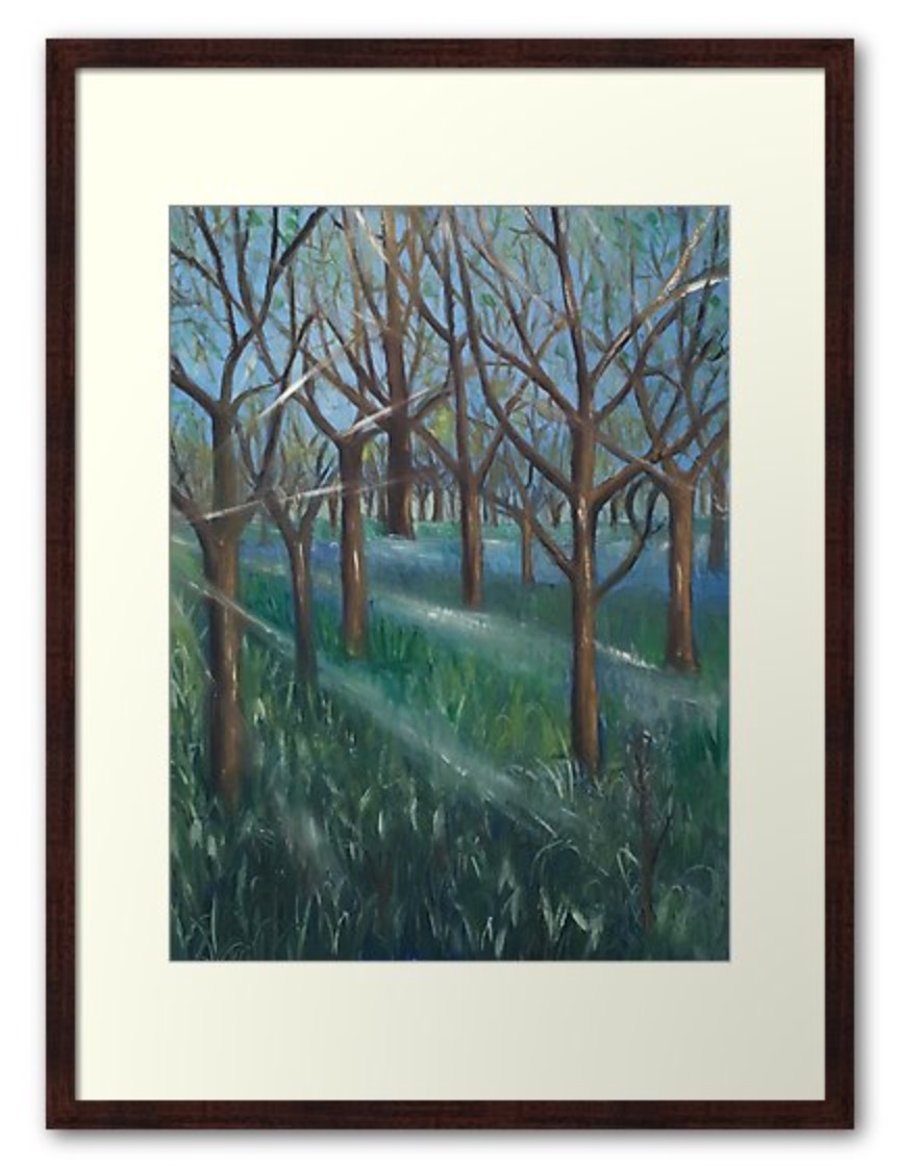 Framed Print Taken From The Original Painting ‘Inspiration In The Bluebell Wood’