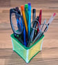 Medium container for office items - green, yellow, white mix - Image 5